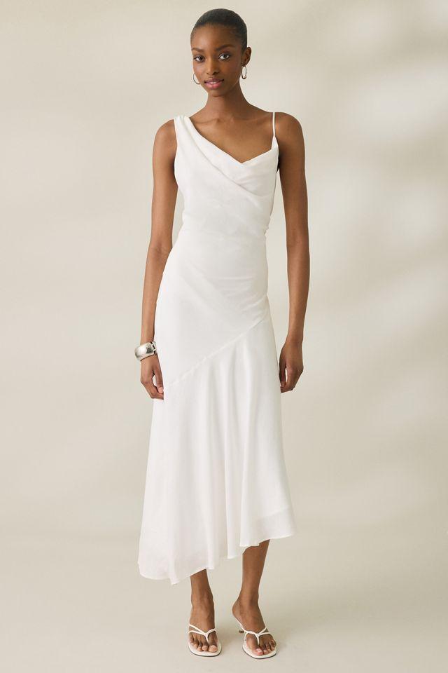 NIA Cielo Cowl Neck Draped Midi Dress by NIA