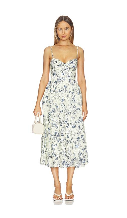 NIA Destene Dress in Neutral,Navy by NIA