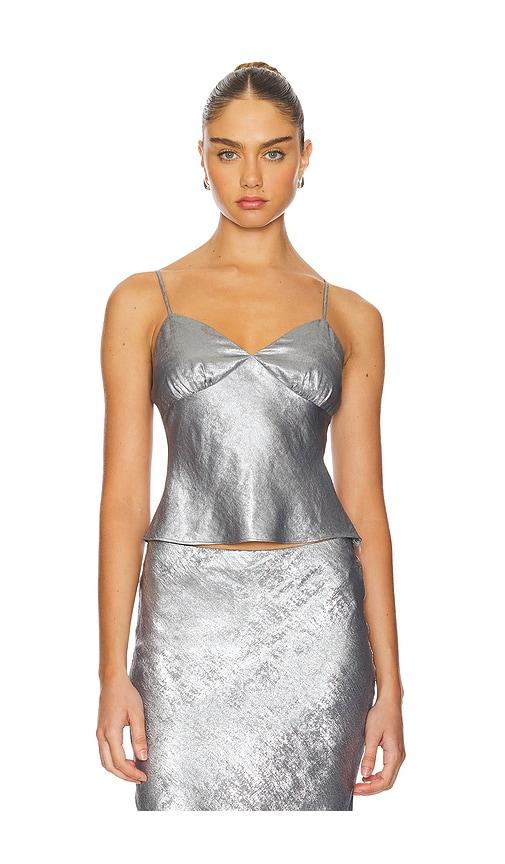 NIA Moss Top in Metallic Silver by NIA