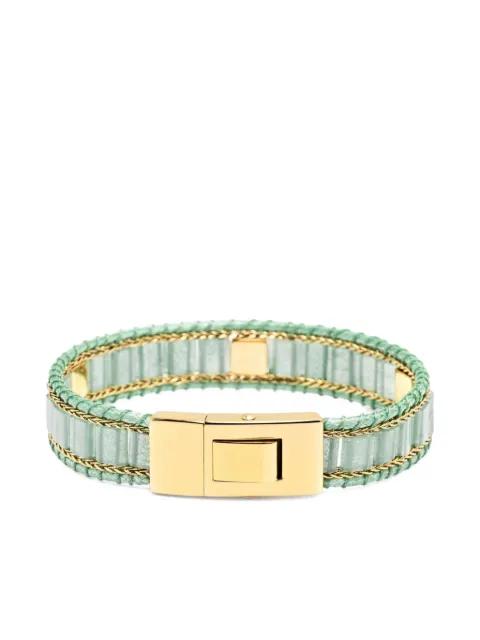 aventurine stud bracelet by NIALAYA JEWELRY