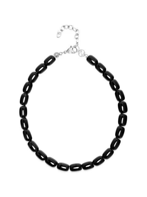 beaded onyx necklace by NIALAYA JEWELRY