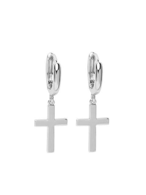 cross dangling earrings by NIALAYA JEWELRY
