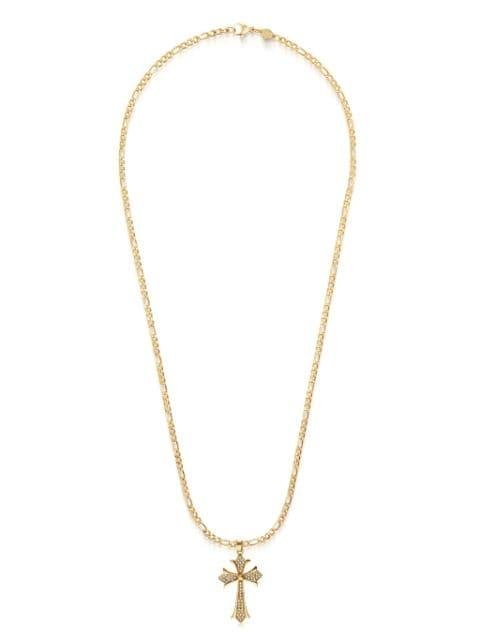 cross-pendant gold-plated necklace by NIALAYA JEWELRY