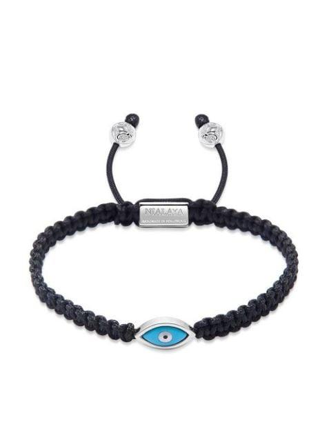 evil eye-charm braided bracelet by NIALAYA JEWELRY