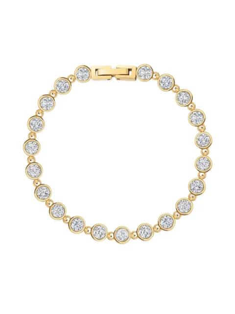 zirconia-embellishment bracelet by NIALAYA JEWELRY