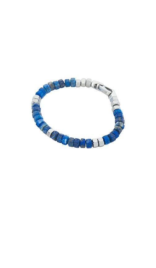 Nialaya Hexagon Beaded Bracelet in Blue by NIALAYA