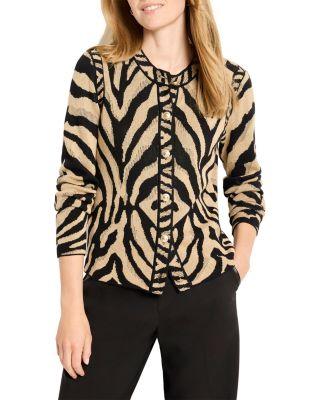 Animal Jacquard Cardigan by NIC+ZOE