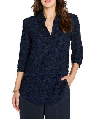 Any Occasion Clipped Jacquard Top by NIC+ZOE