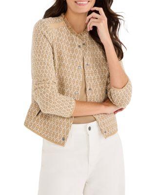 Brocade Fringe Knit Jacket by NIC+ZOE