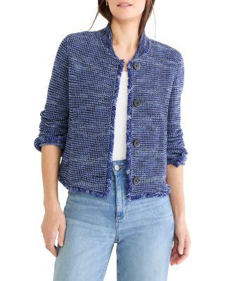 Fringe Knit Bomber Jacket by NIC+ZOE