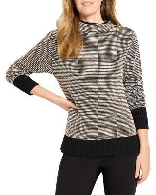 Funnel Neck Pixel Knit Sweater by NIC+ZOE