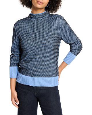 Funnel Neck Pixel Knit Sweater by NIC+ZOE