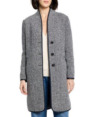 Herringbone Wool Blend Coat by NIC+ZOE