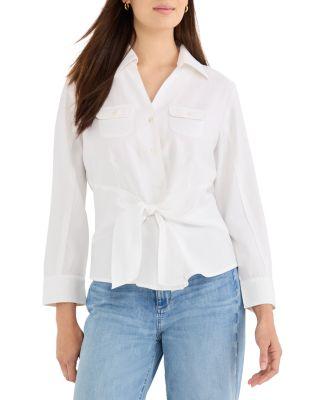 Iconic Tie Front Shirt by NIC+ZOE