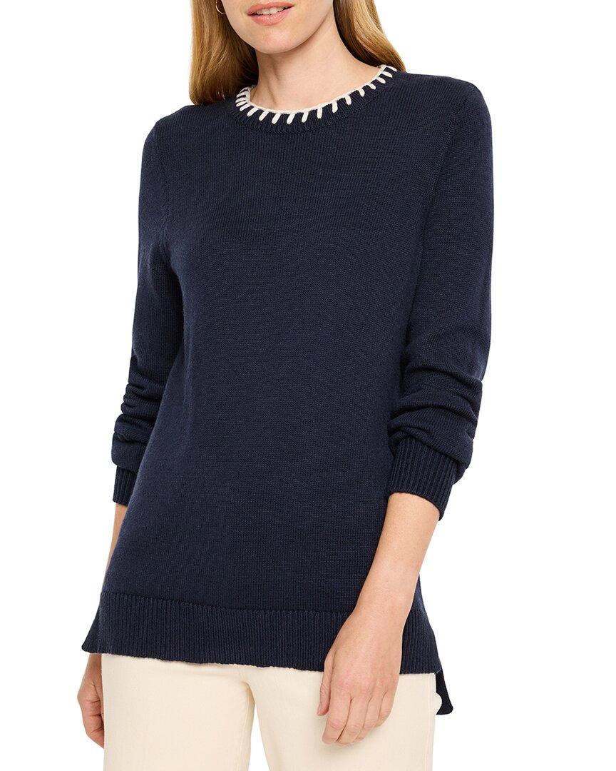 NIC+ZOE Petite Cashmere-Blend Blanket Stitch Sweater by NIC + ZOE NIC+ZOE Petite Cashmere-Blend Blanket Stitch Sweater by NIC + ZOE