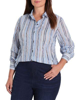 Drifty Painted Stripe Shirt by NIC+ZOE PLUS