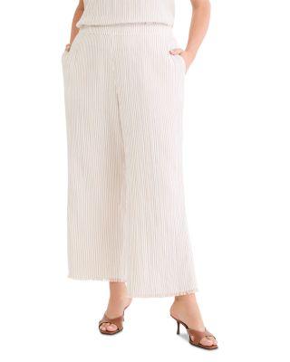 Pinstripe Gauze Wide Leg Pants by NIC+ZOE
