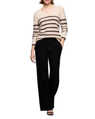 Sparkle Stripe V-Neck Sweater by NIC+ZOE