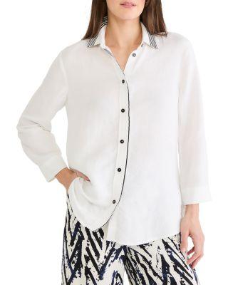 Stripe Trim Shirt by NIC+ZOE