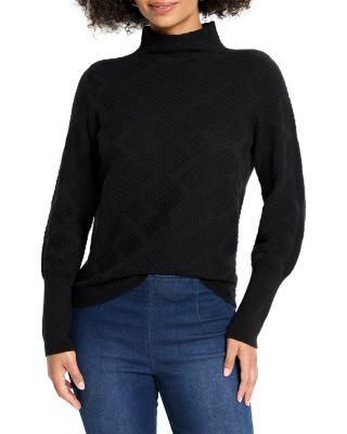 Textured Diamonds Sweater by NIC+ZOE