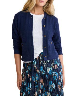 Textured Knit Bomber Jacket by NIC+ZOE