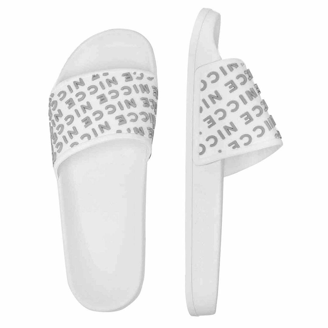 Nativo Slip-On White Synthetic Mens Sliders by NICCE Nativo Slip-On White Synthetic Mens Sliders by NICCE
