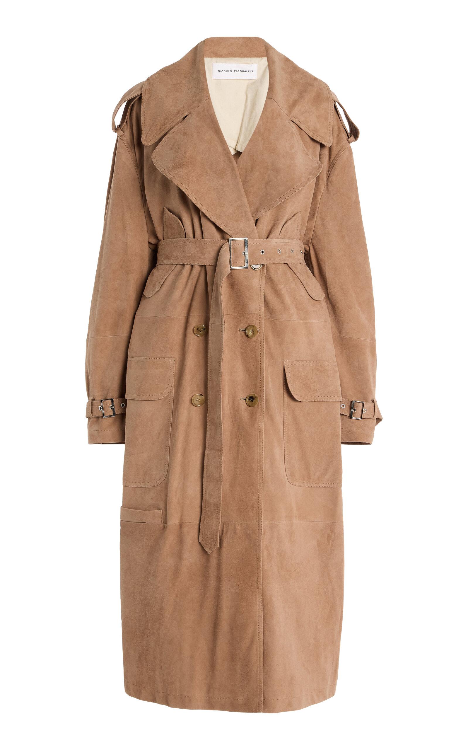 Niccolò Pasqualetti Cavo Suede Trench Coat - Moda Operandi by NICCOLO PASQUALETTI