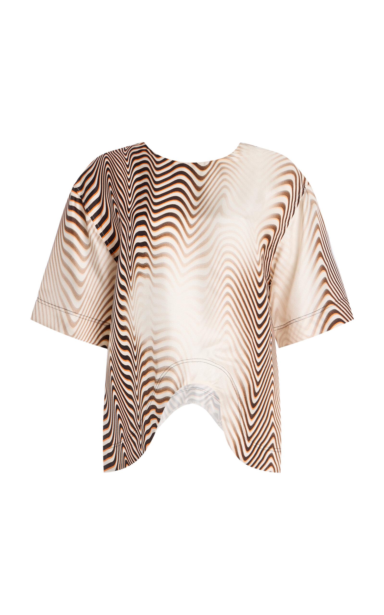 Niccolò Pasqualetti Onda Zebra-Printed Silk Twill Top - Moda Operandi by NICCOLO PASQUALETTI