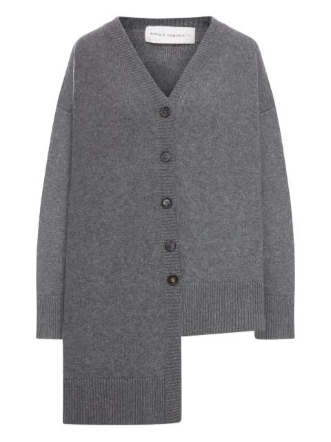 asymmetric cashmere cardigan by NICCOLO PASQUALETTI