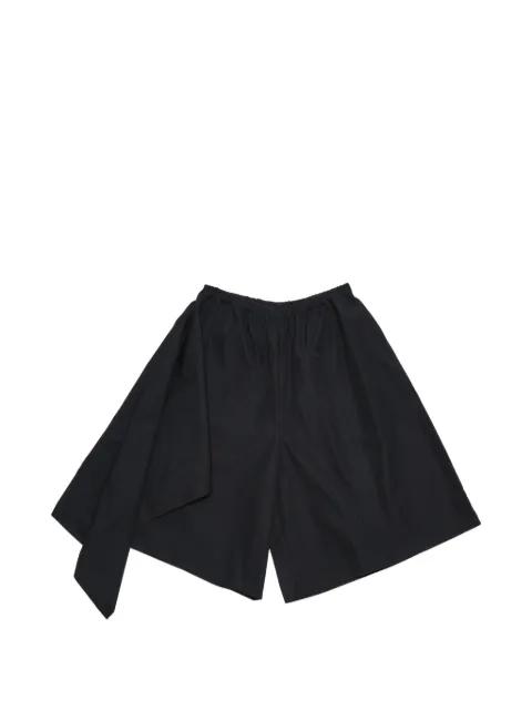 asymmetric draped shorts by NICCOLO PASQUALETTI