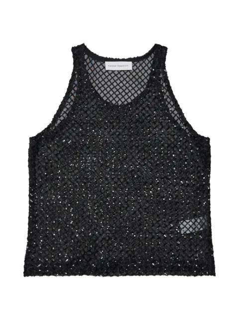 sequin-embellished mesh top by NICCOLO PASQUALETTI