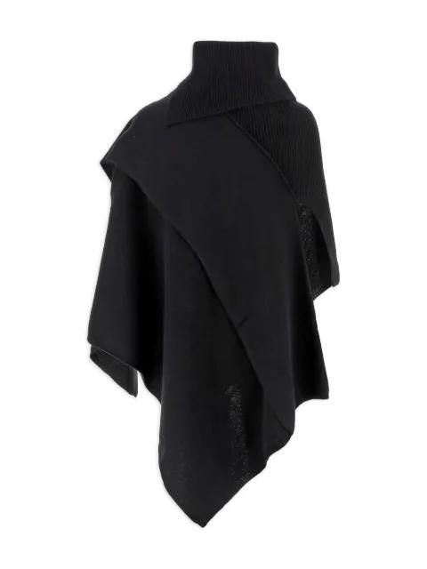 turtleneck ribbed-knit poncho by NICCOLO PASQUALETTI