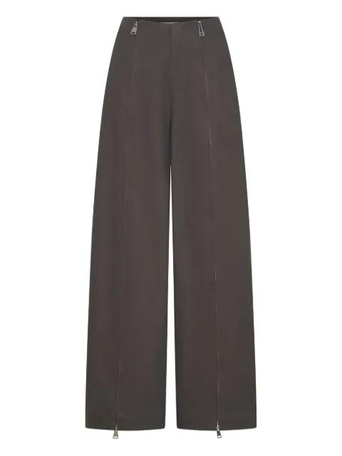 Amalia zip-detail trousers by NICHOLAS