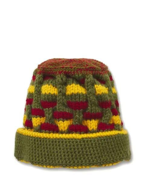 Roots patterned beanie hat by NICHOLAS DALEY