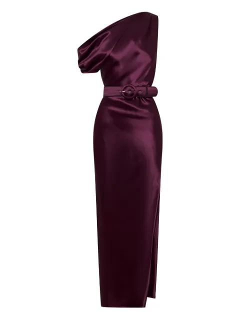 Eartha one-shoulder belted maxi dress by NICHOLAS