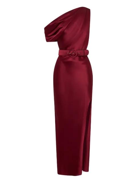 Eartha one-shoulder belted maxi dress by NICHOLAS