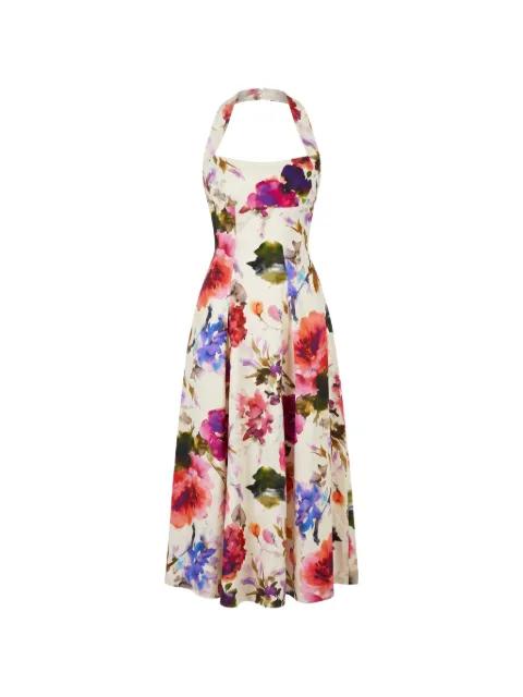 Elisabeth floral-print halterneck dress by NICHOLAS