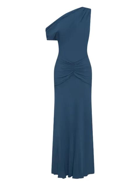 Elza one-shoulder draped midi dress by NICHOLAS