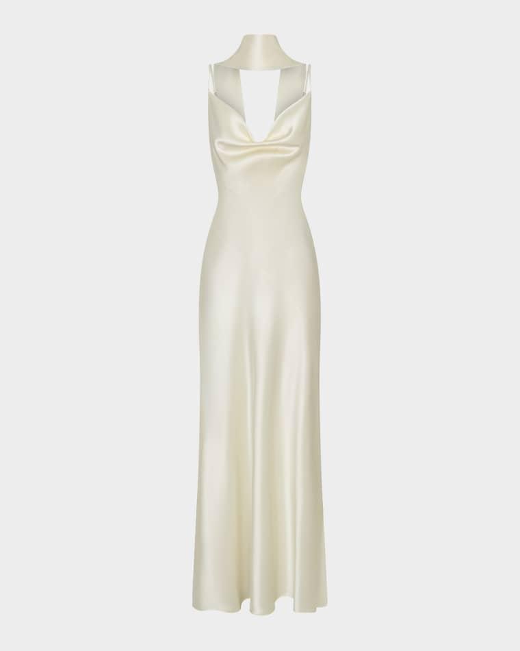 Geneva Draped Satin Gown by NICHOLAS