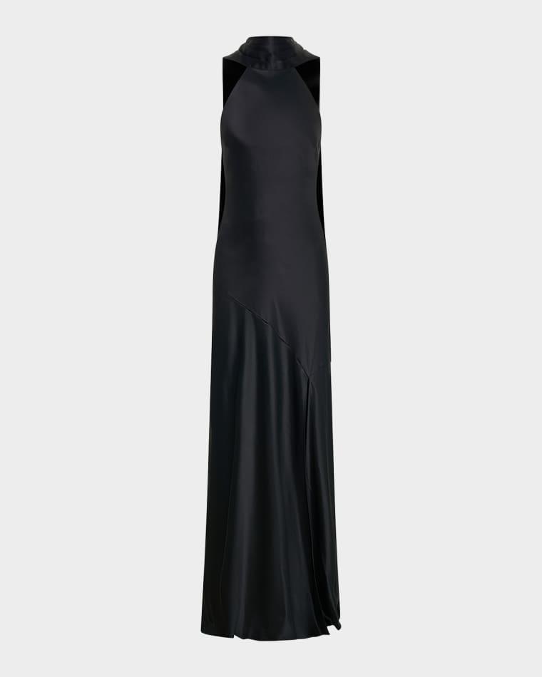 Isa Draped Halter Gown by NICHOLAS