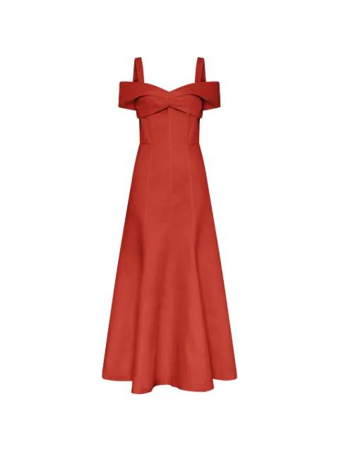 Ivana off-shoulder midi dress by NICHOLAS