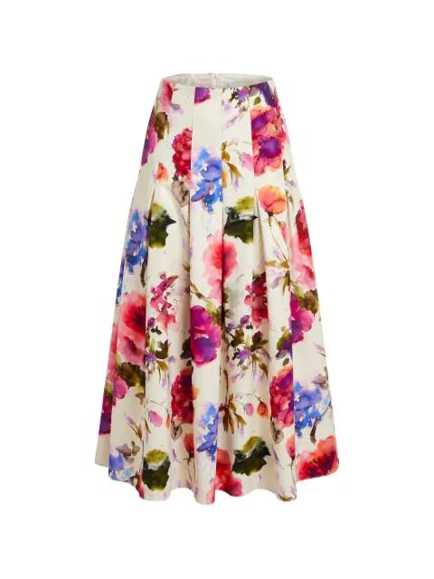Jordana floral-print pleated skirt by NICHOLAS