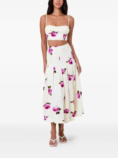 Jordana pleated-waist skirt by NICHOLAS