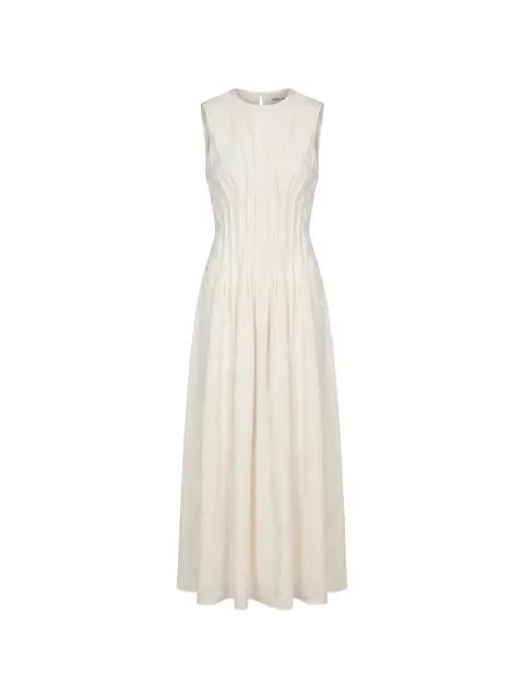 Jordi pleated-waist midi dress by NICHOLAS