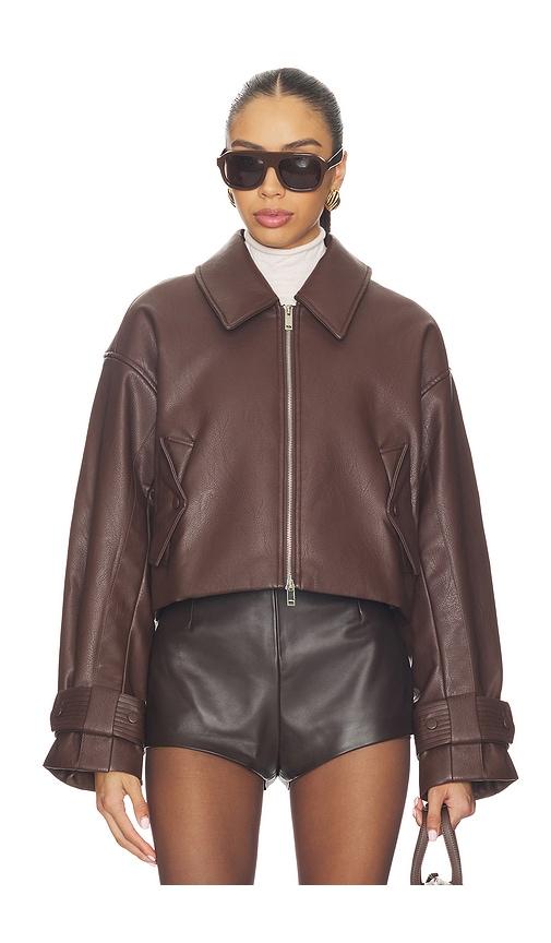 NICHOLAS Paris Moto Jacket in Chocolate by NICHOLAS