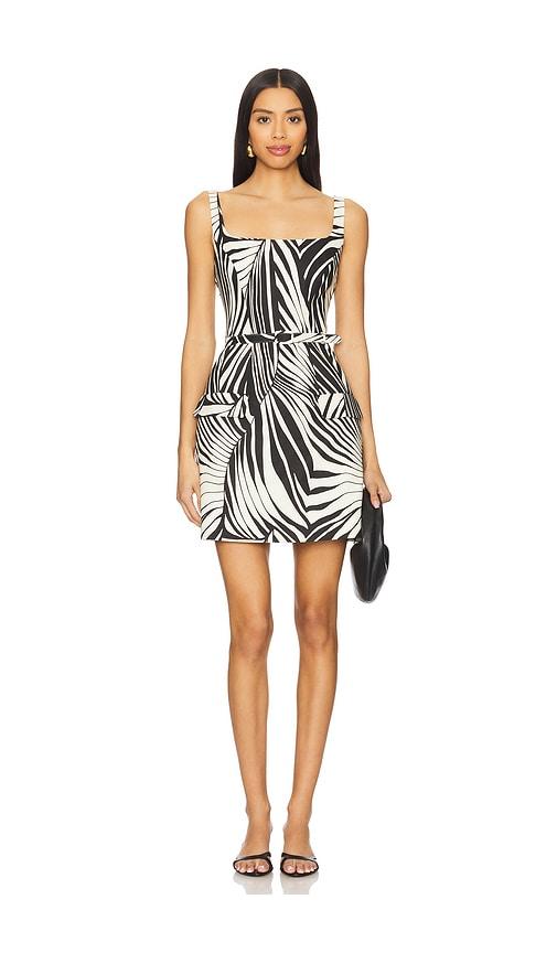 NICHOLAS Zoya Mini Dress in Black,White by NICHOLAS