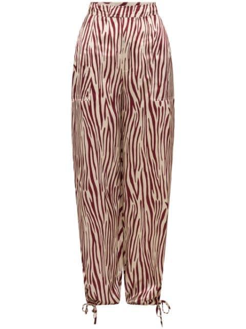 Nori ankle-cuff silk pants by NICHOLAS