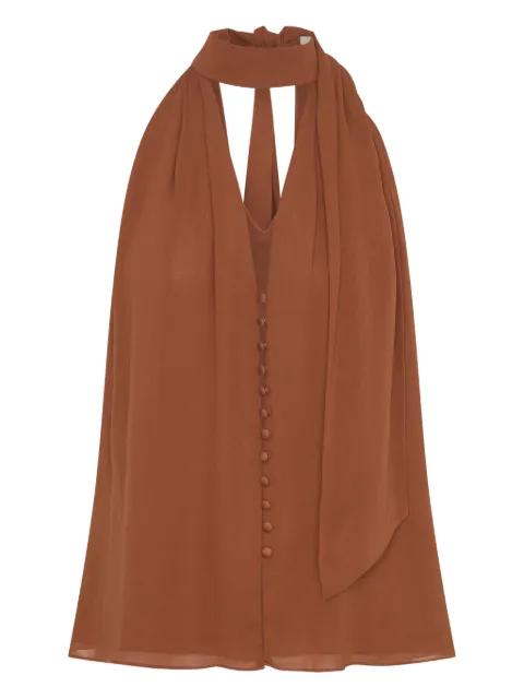 Sumira neck-tie buttoned top by NICHOLAS