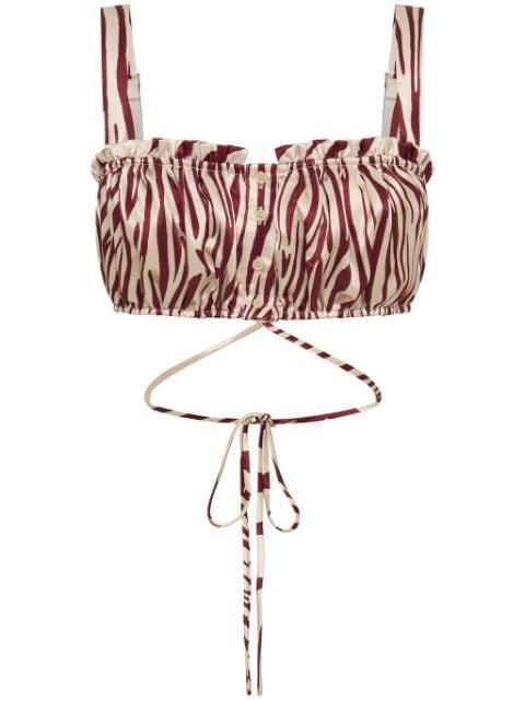 Tracy sleeveless silk cropped top by NICHOLAS