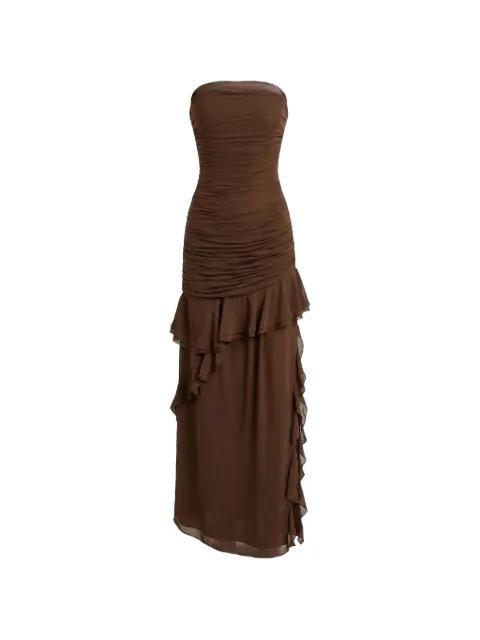 Viola strapless ruffled dress by NICHOLAS